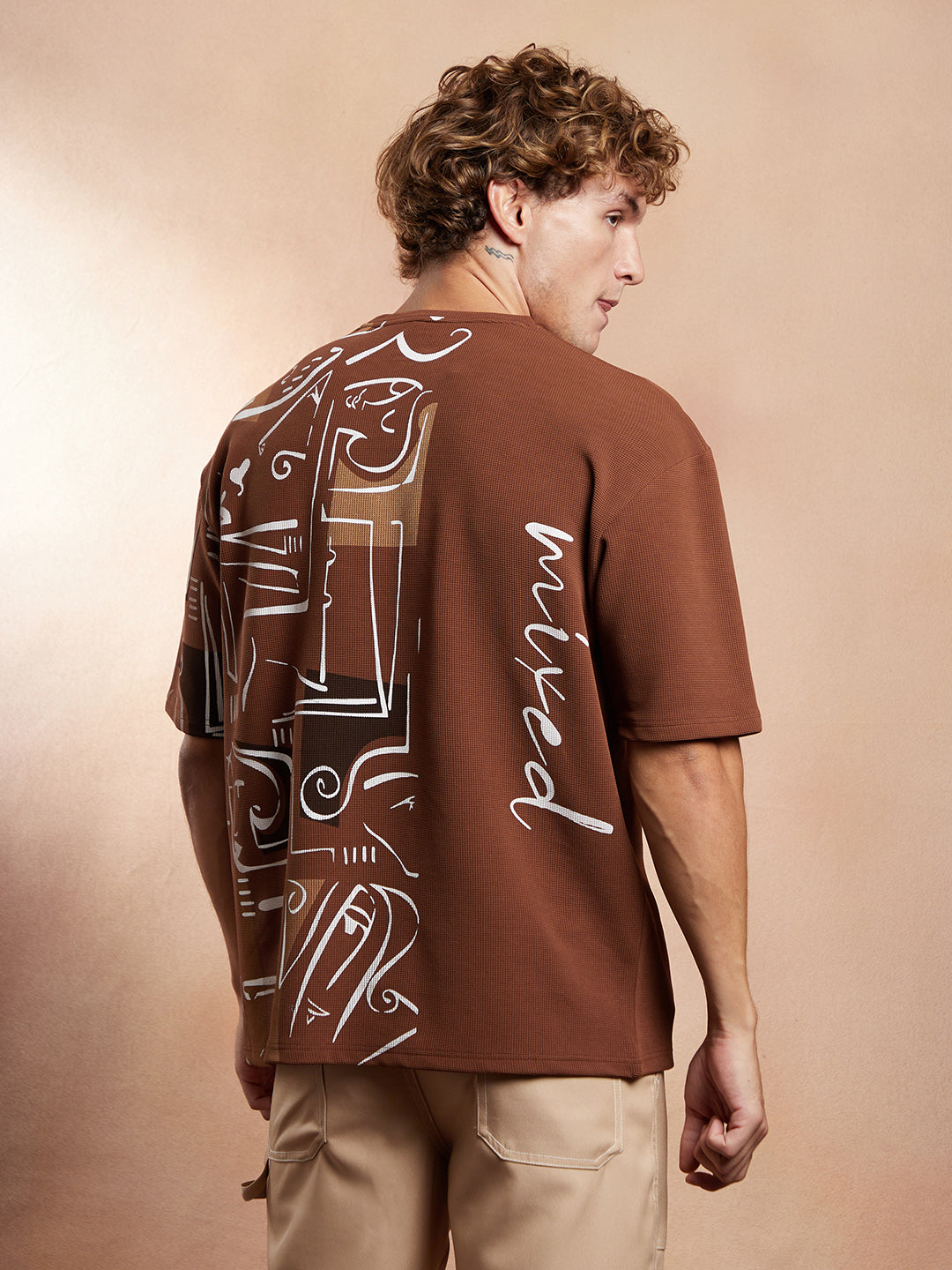 Boxy Folk-Wave T-Shirt