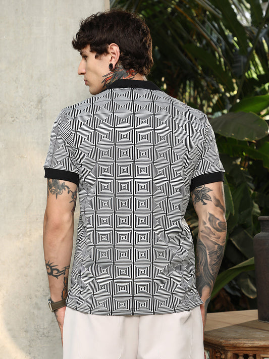 Optical-Illusion Polo T-Shirt