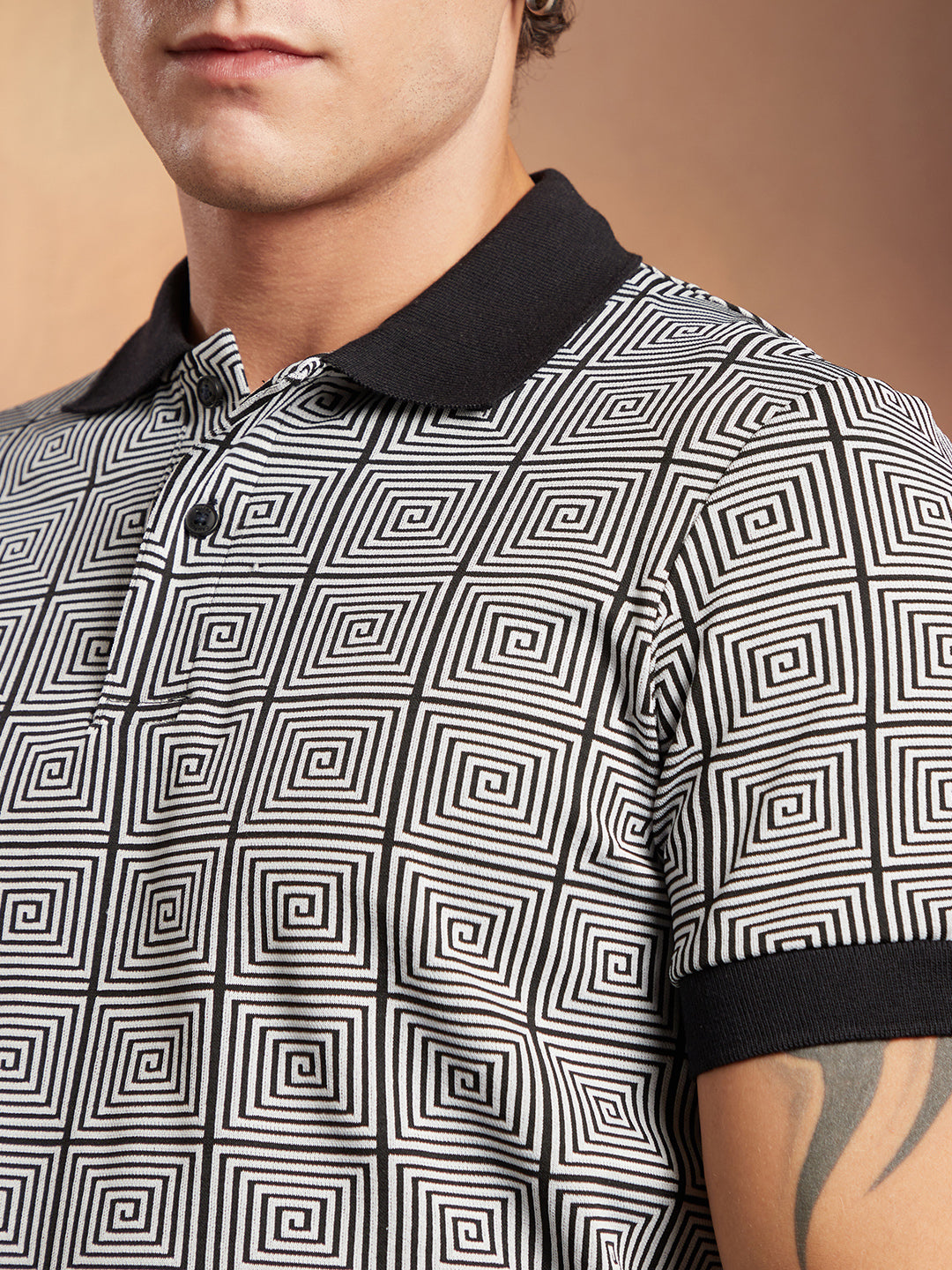Optical-Illusion Polo T-Shirt