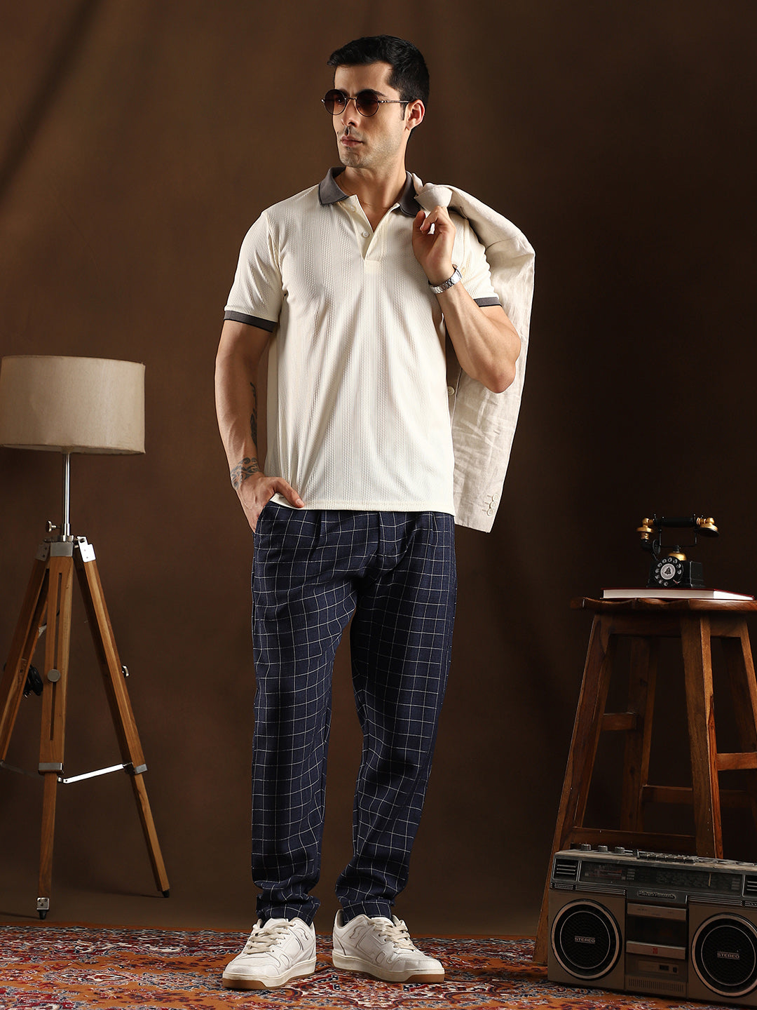 Contrast Trough Polo T-Shirt