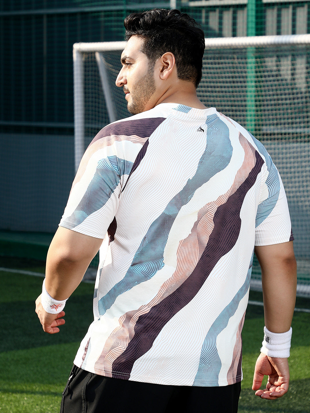 Abstract-Motif Activewear T-Shirt