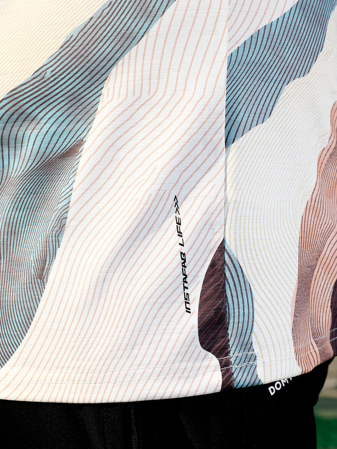 Abstract-Motif Activewear T-Shirt