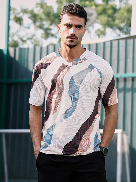 Abstract Topography Activewear T-Shirt
