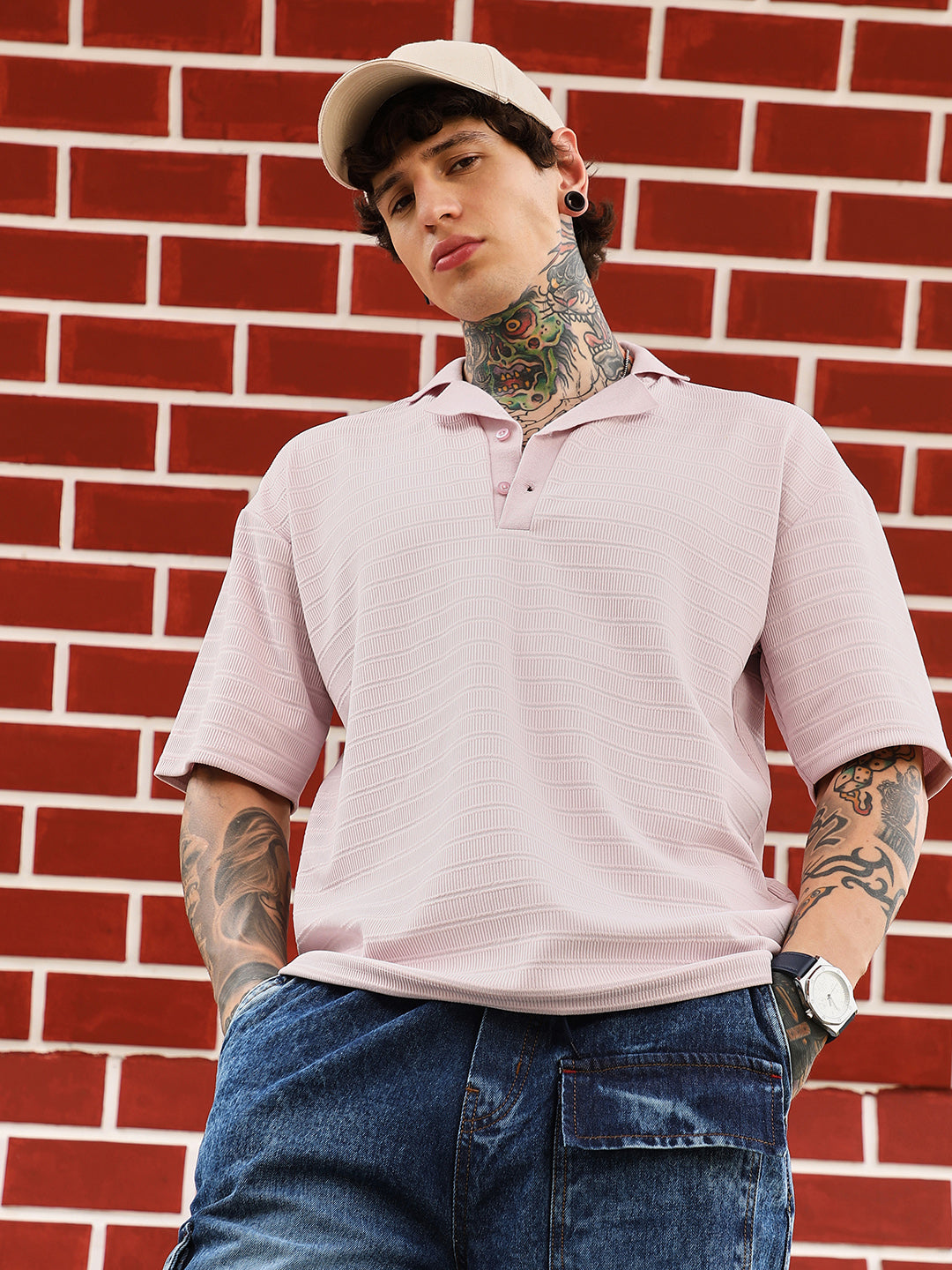 Coil-Tactile Cuban Polo T-Shirt