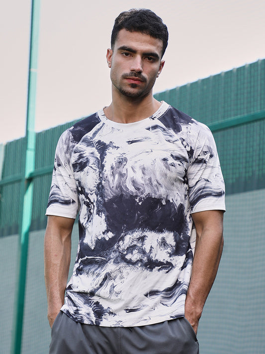 Contrast-Brushed Activewear T-Shirt
