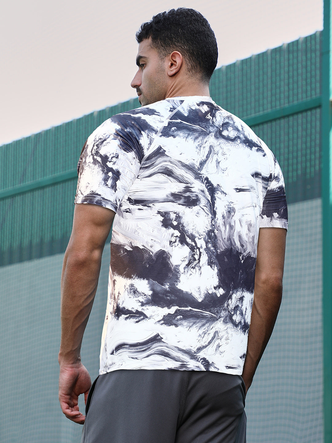 Contrast-Brushed Activewear T-Shirt