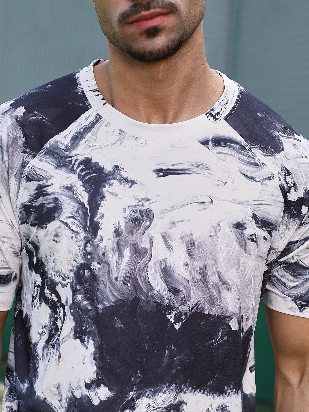 Contrast-Brushed Activewear T-Shirt