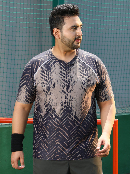 Faded-Chevron Activewear T-Shirt