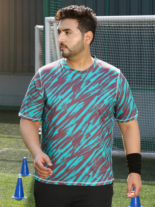 Contrast-Stroke Activewear T-Shirt