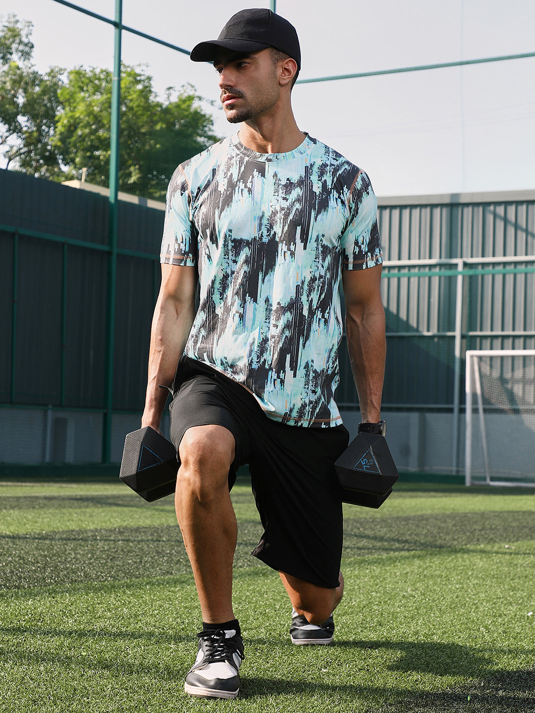 Abstract-Brush Activewear T-Shirt