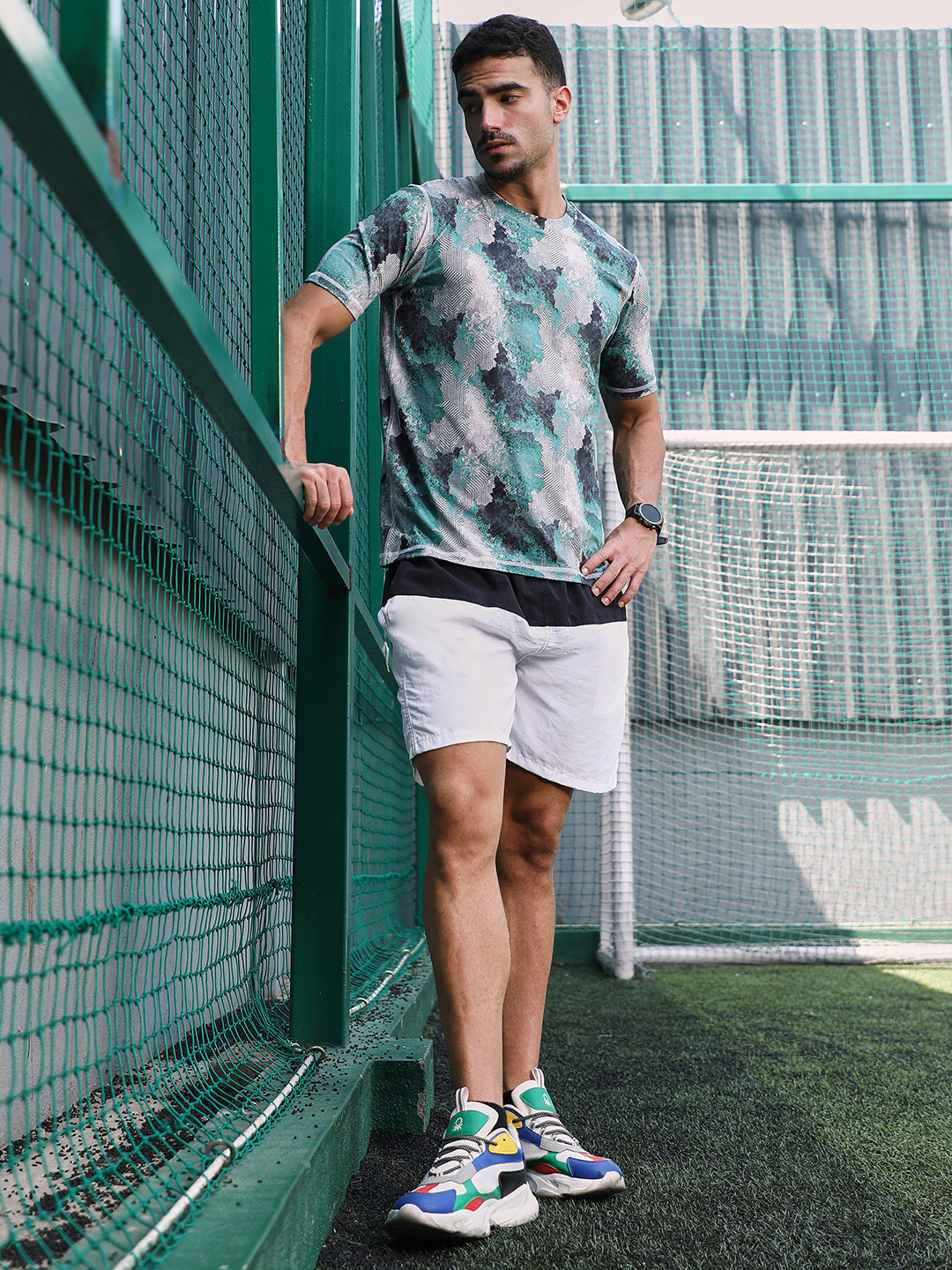 Blur-Imprint Activewear T-Shirt