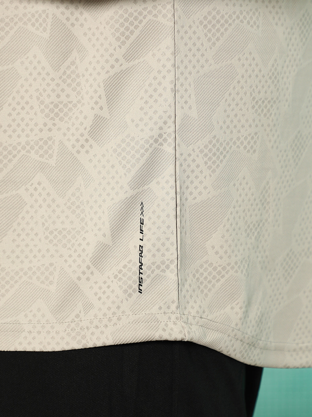 Abstract-Imprint Activewear T-Shirt