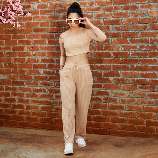SOLID BEIGE CO-ORDS SET