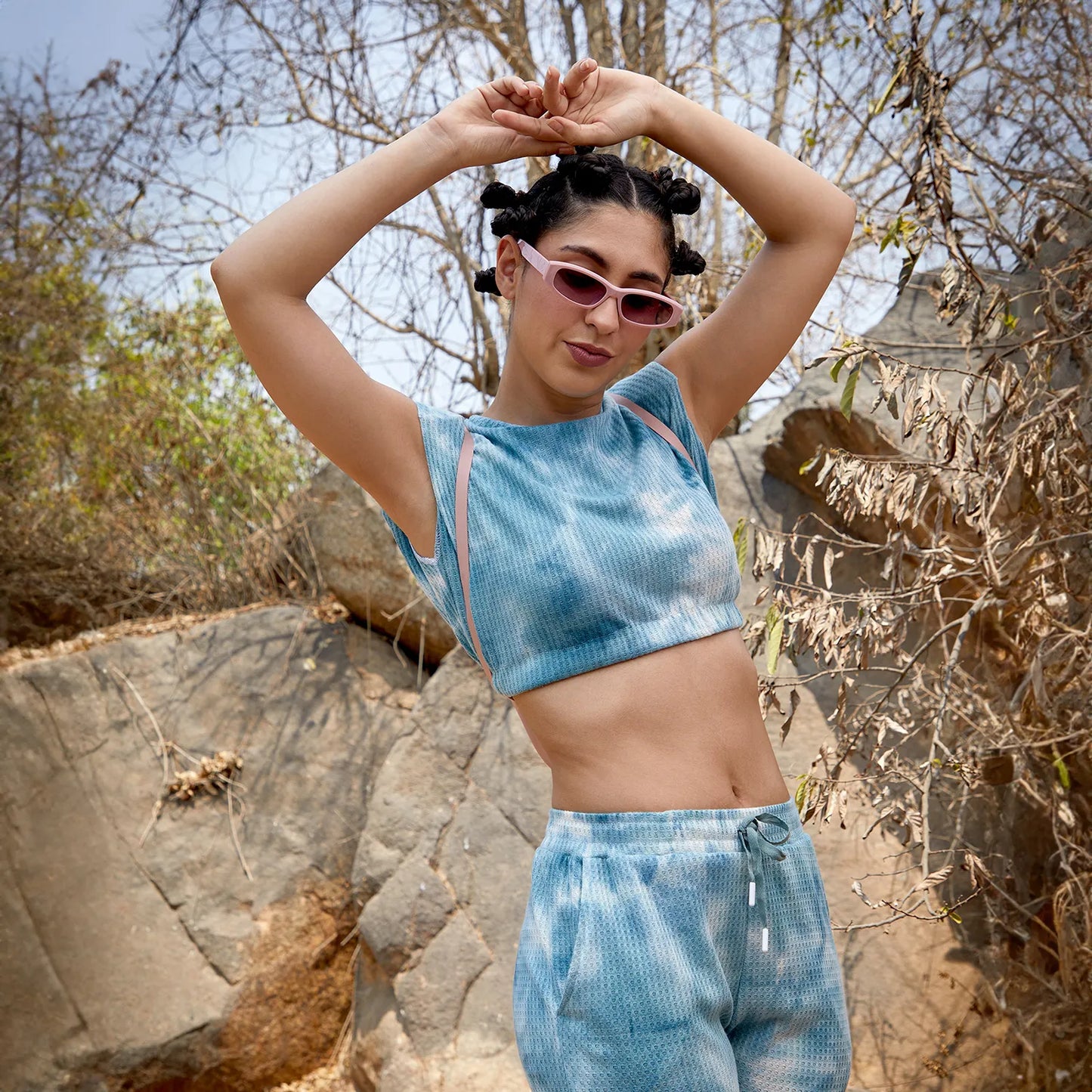 BLUE TIE-DYE CO-ORDS SET
