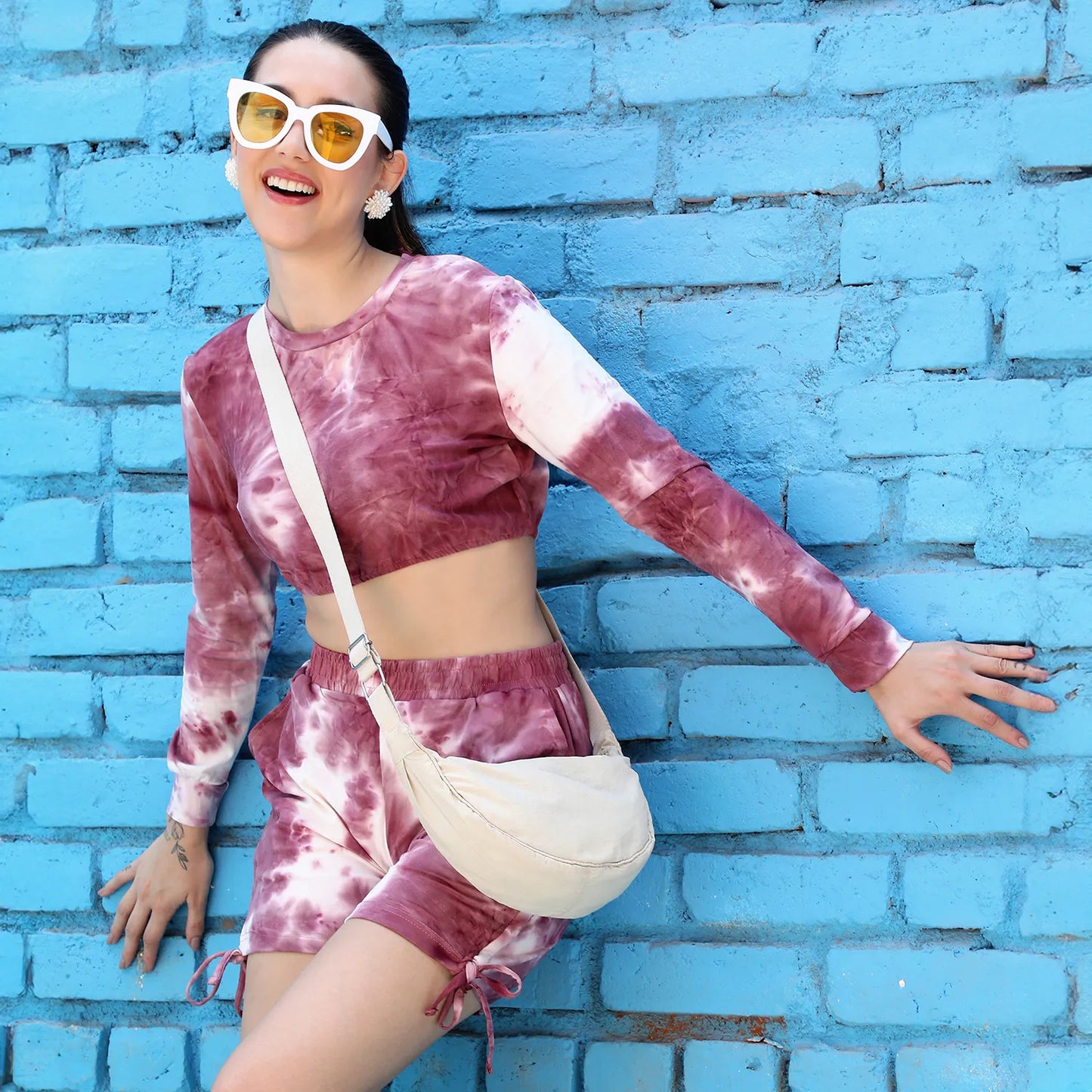 TYE-DYE MAROON CO-ORDS SET