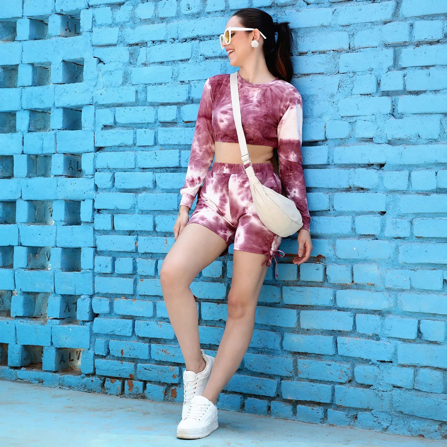 TYE-DYE MAROON CO-ORDS SET
