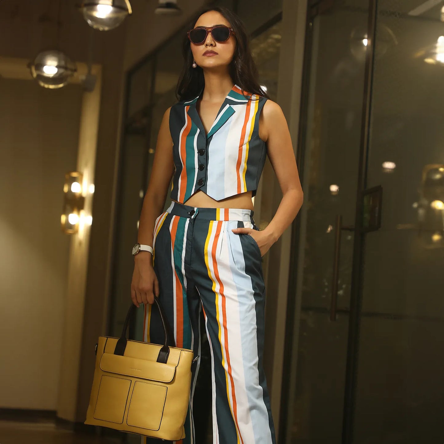Striped Vest Co-Ord Set