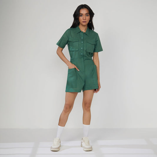 Solid Utility Playsuit