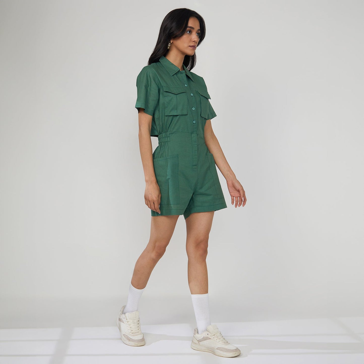 Solid Utility Playsuit