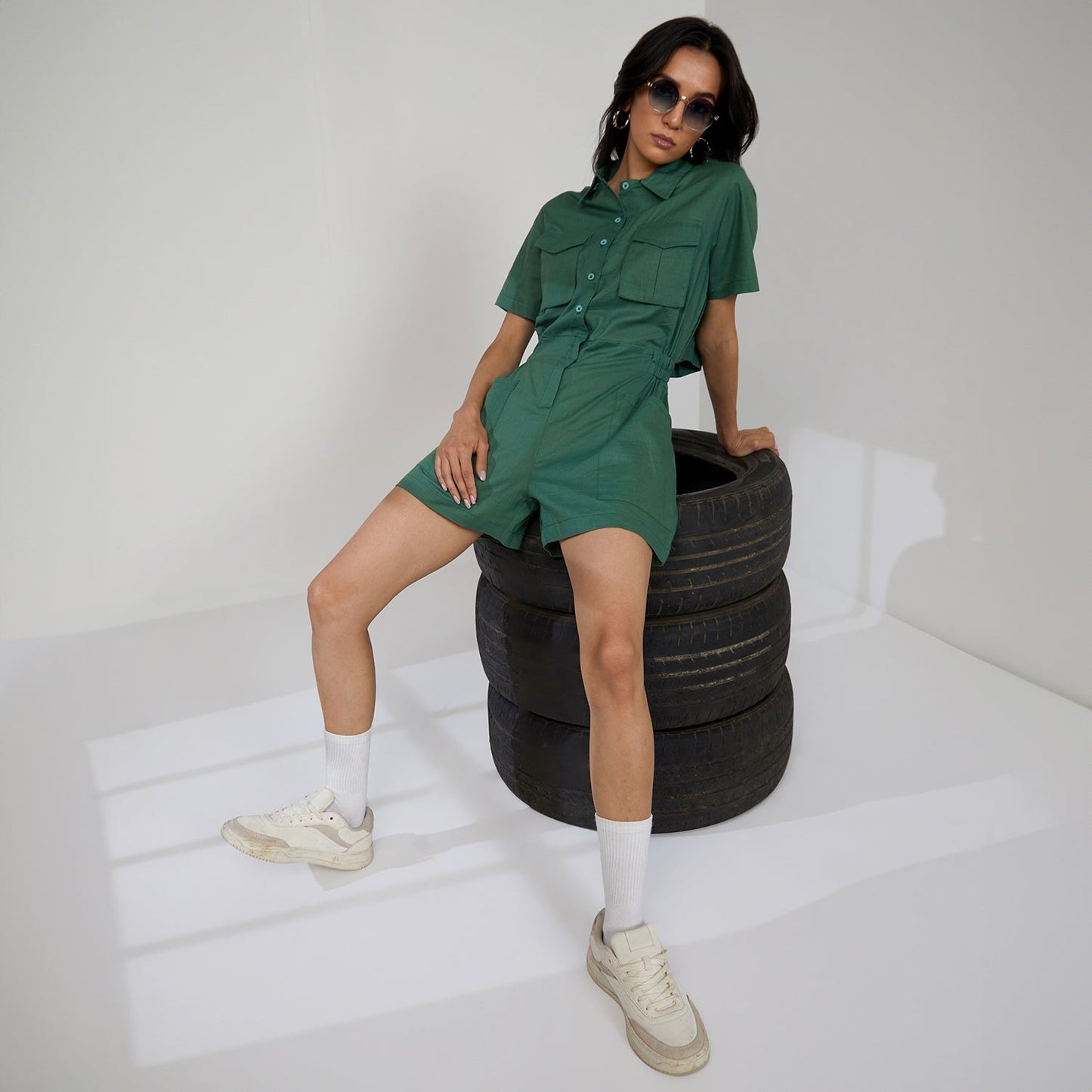 Solid Utility Playsuit