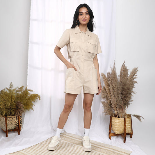 Solid Utility Playsuit