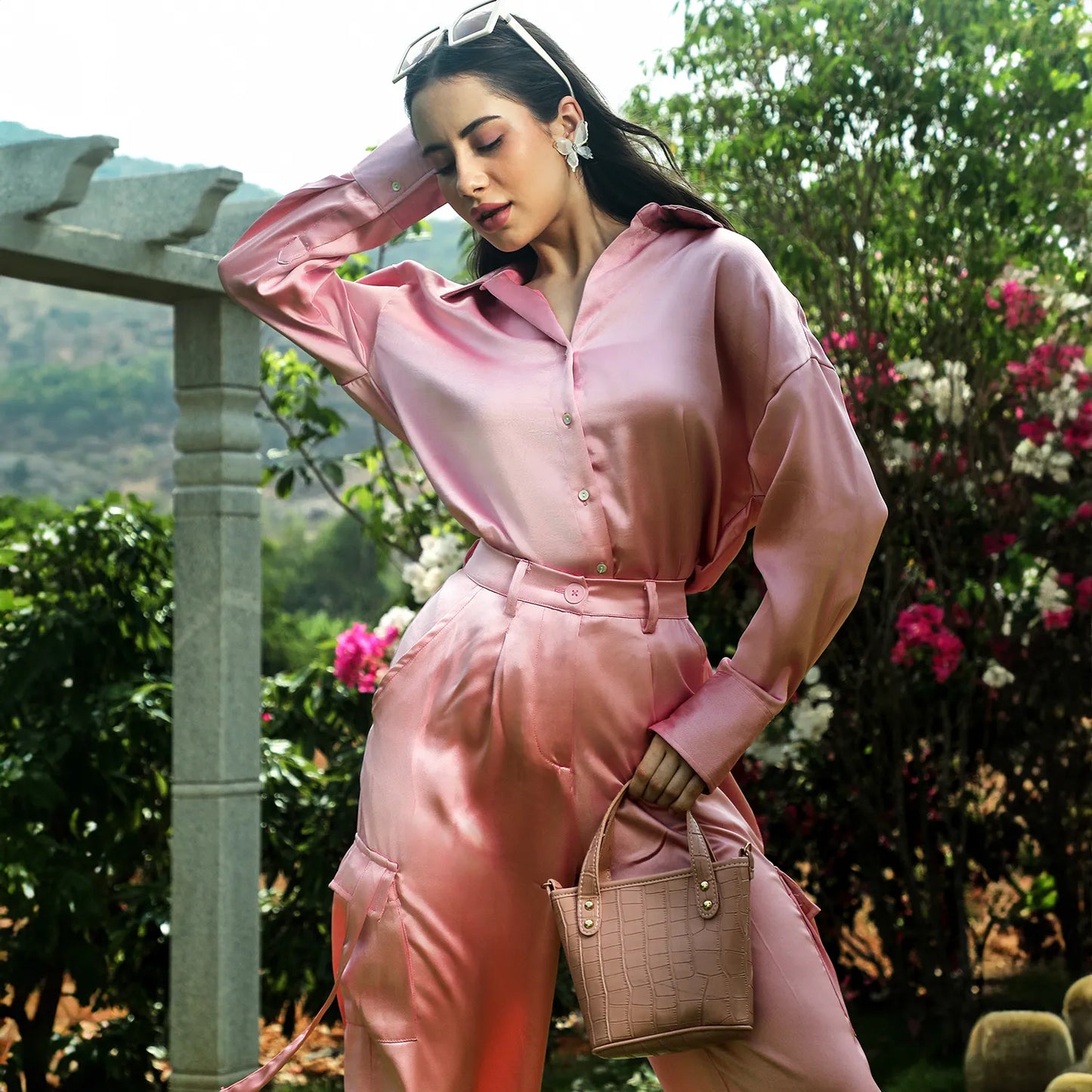 Boxy Satin Co-Ord Set