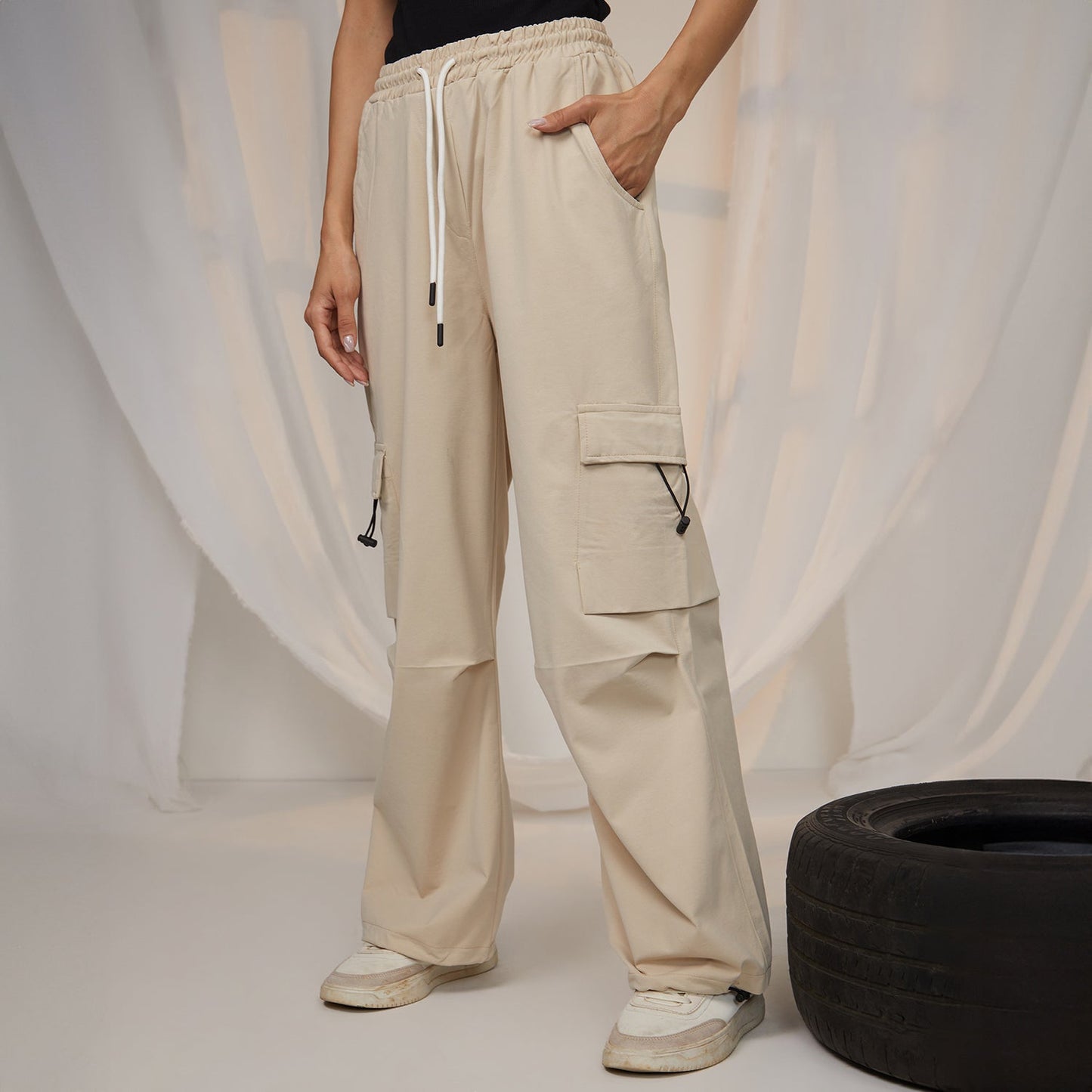 Solid Cargo Parachute Trousers