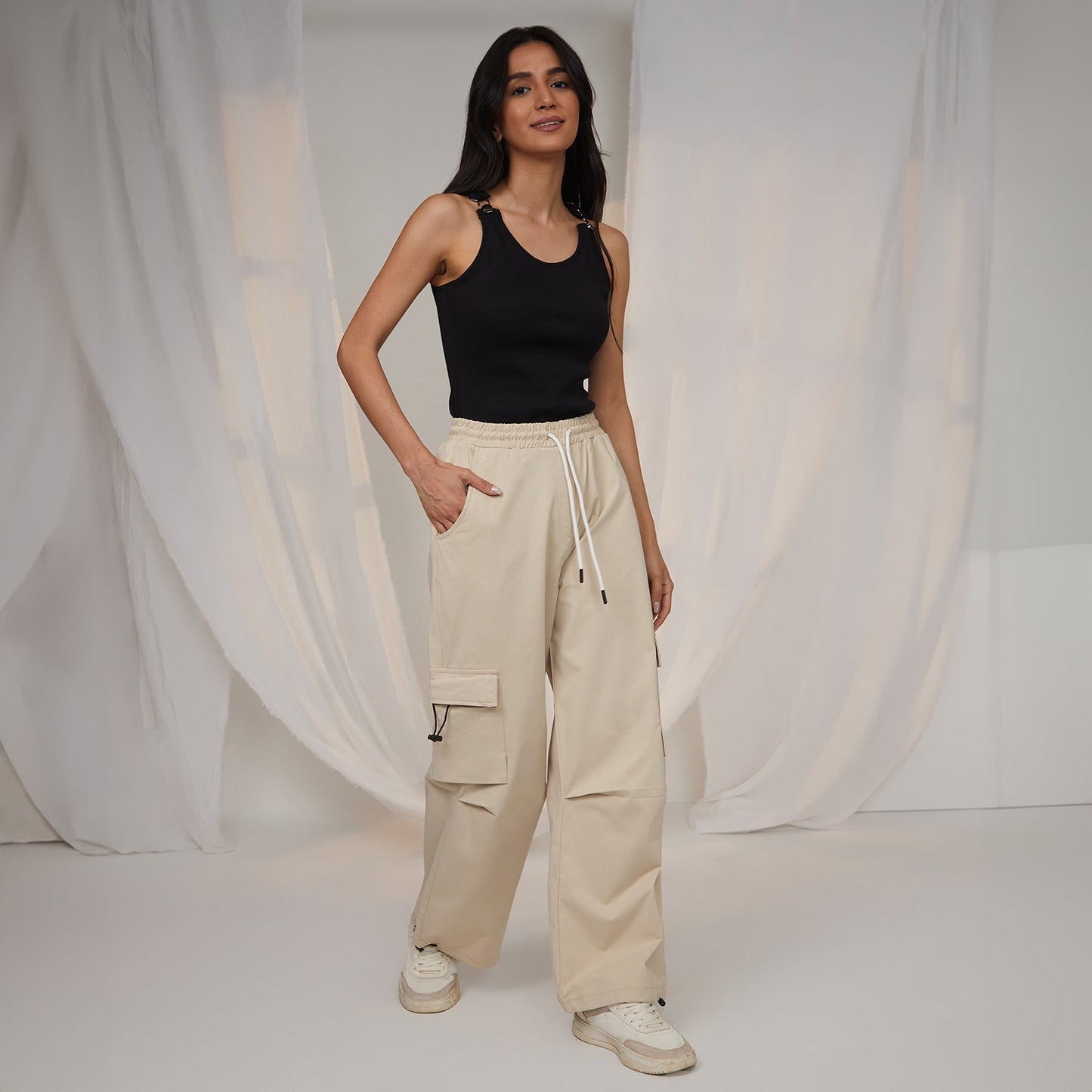 Solid Cargo Parachute Trousers