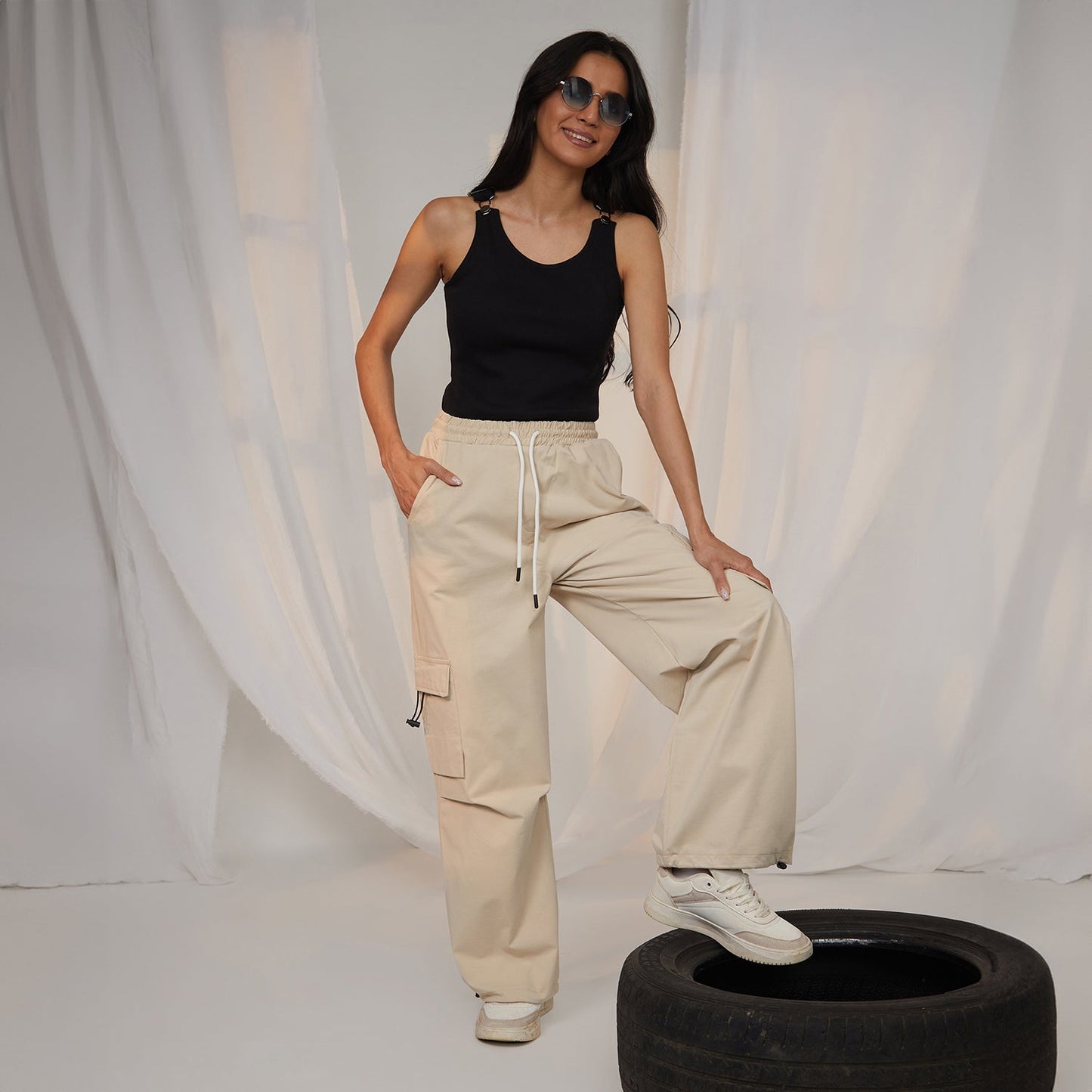 Solid Cargo Parachute Trousers