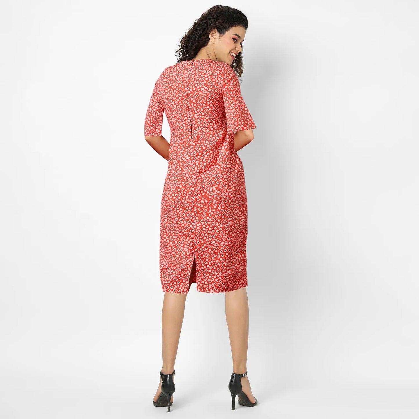 Micro Floral Sheath Dress
