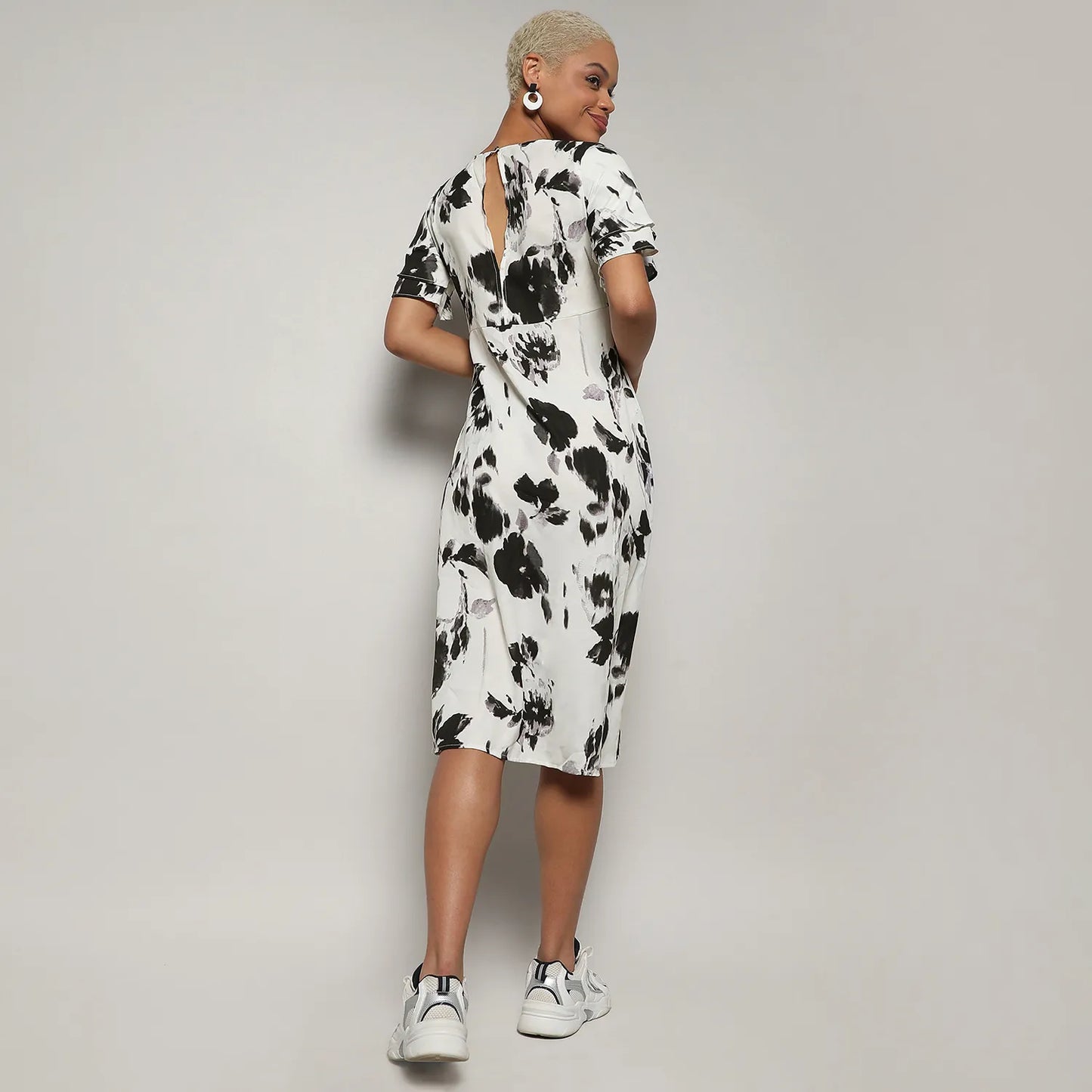 Flower Dress With Slit