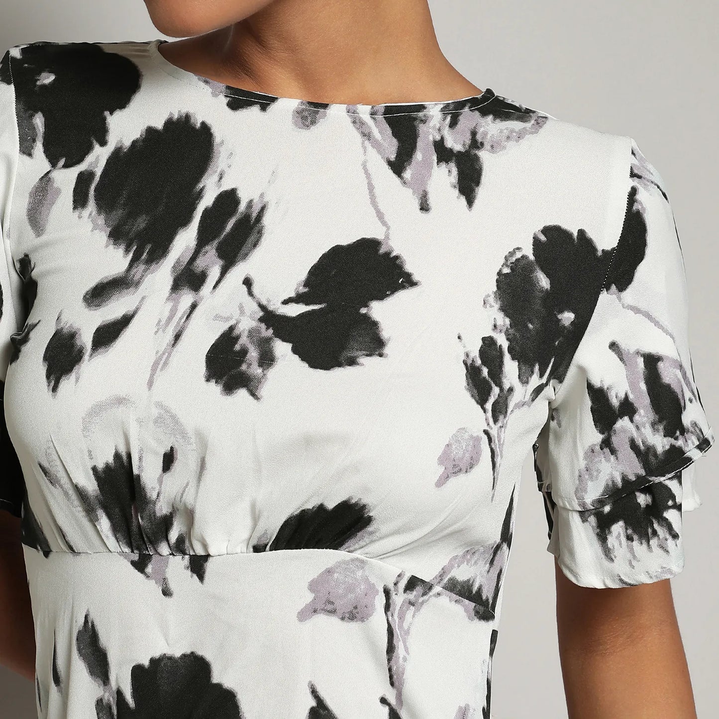 Flower Dress With Slit