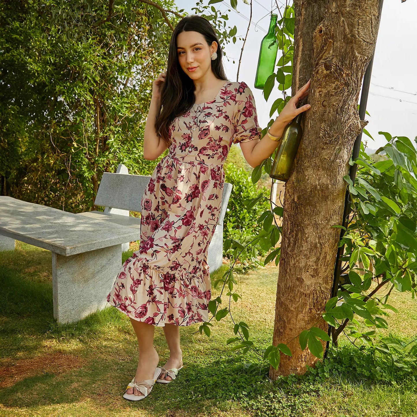 Ruffle Floral Dress