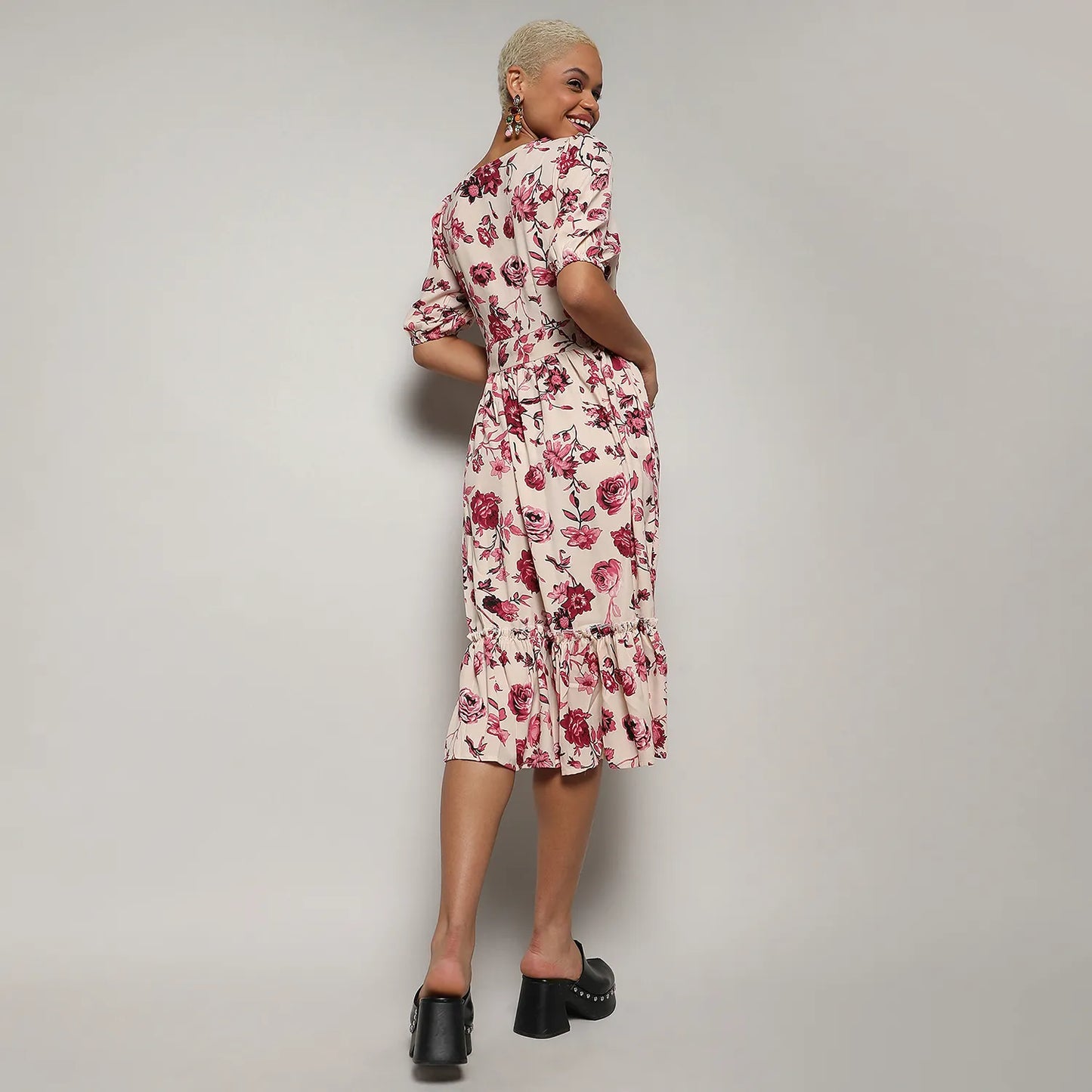Ruffle Floral Dress