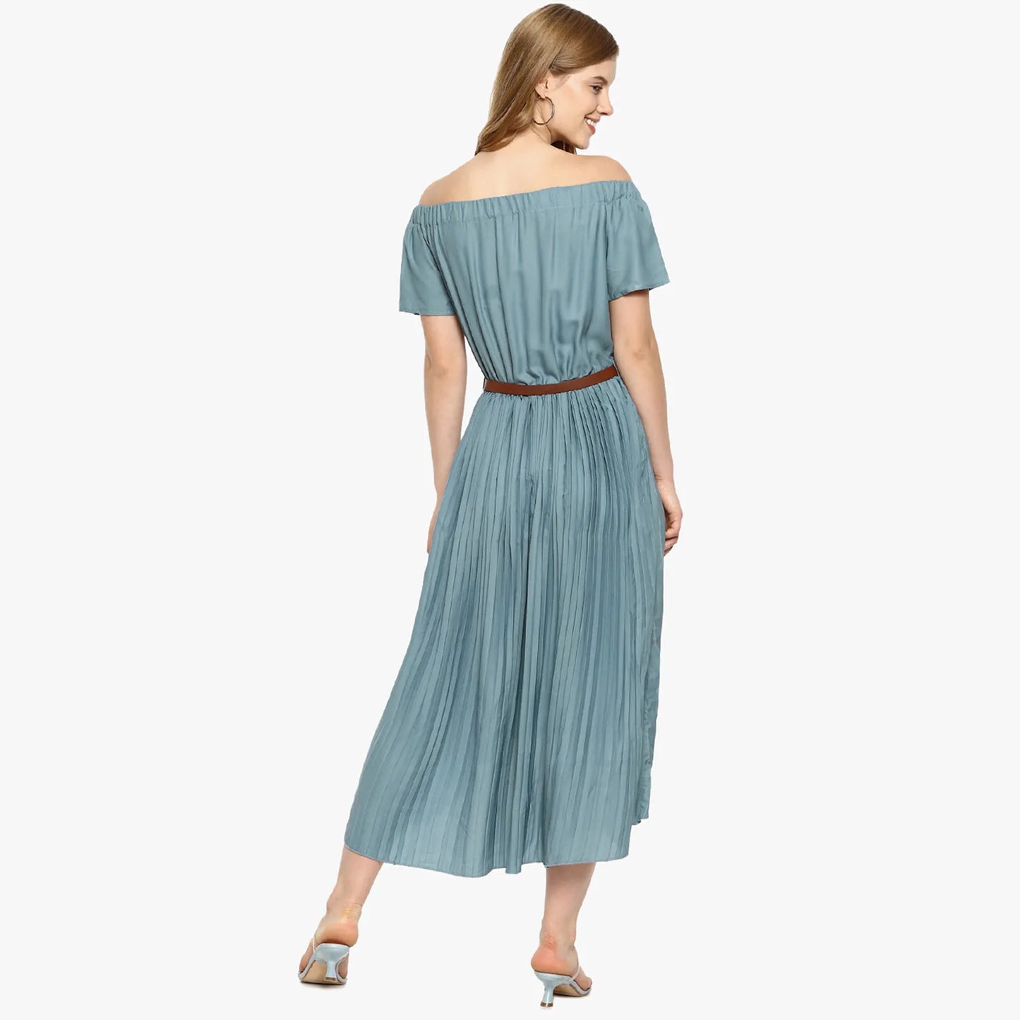 Pleated Midi Dress