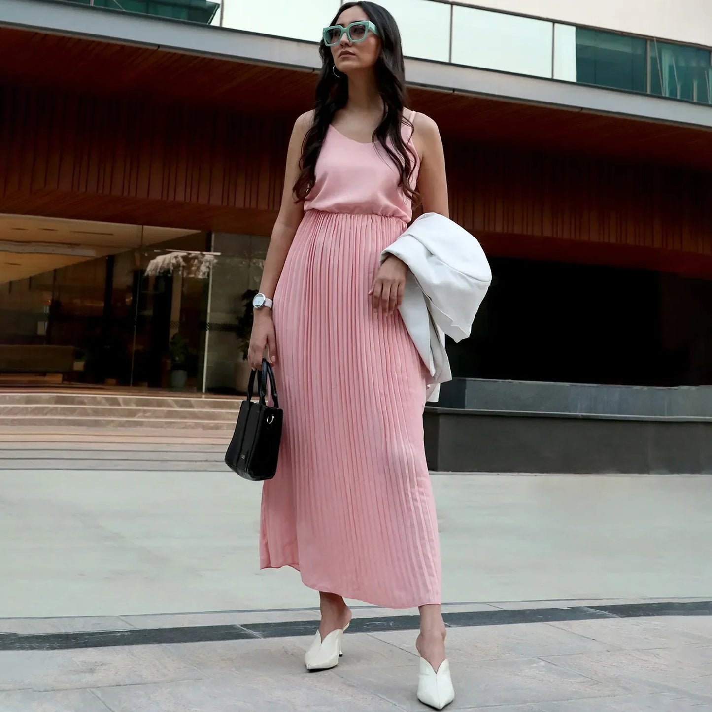 Pleated Maxi Dress