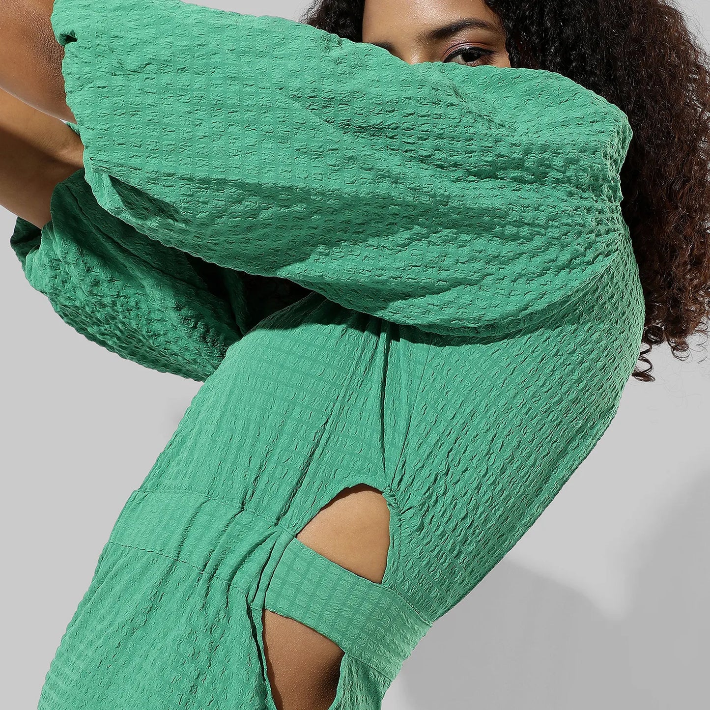 Open-Back Creased Dress