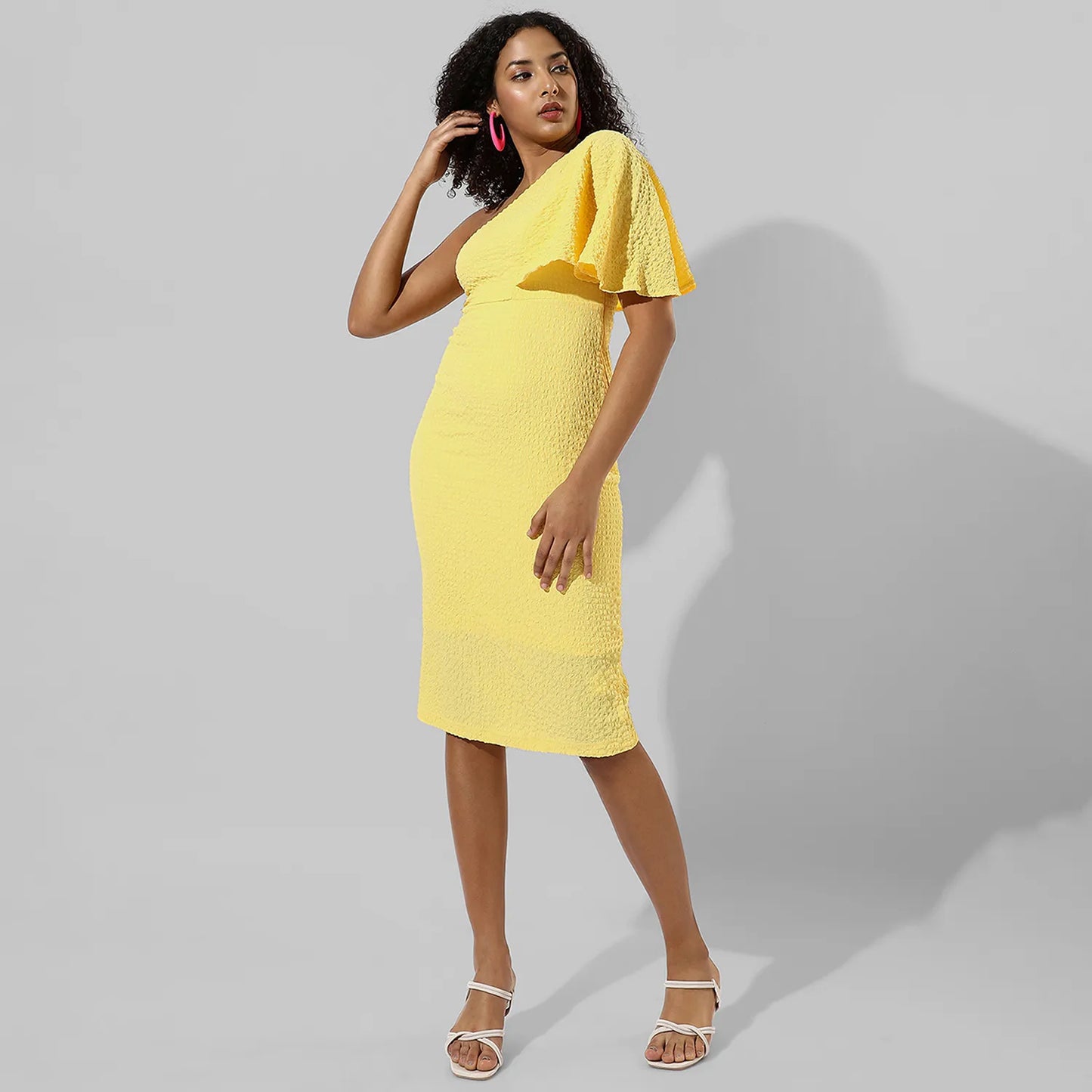 Ruffle One-Shoulder Dress