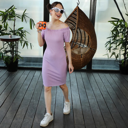 Ribbed Mini Dress