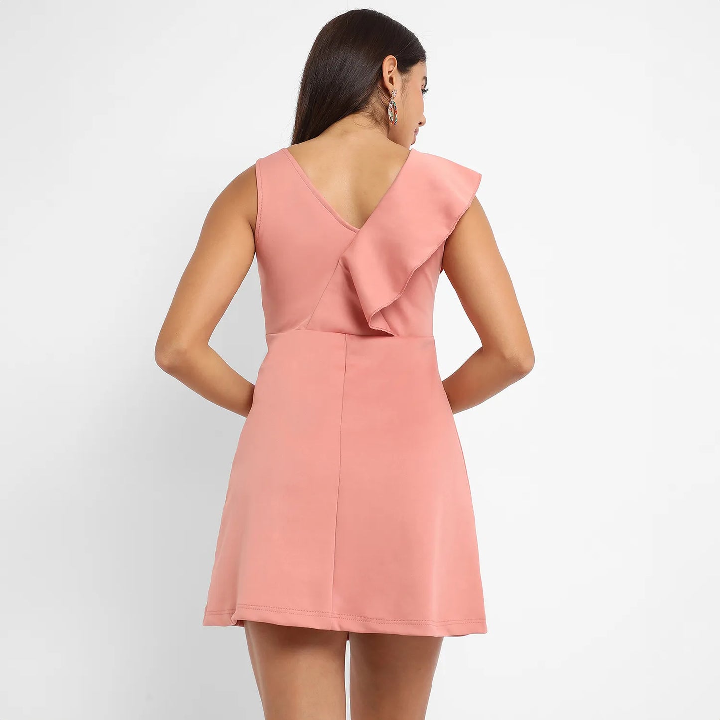 Asymmetrical Ruffle Dress