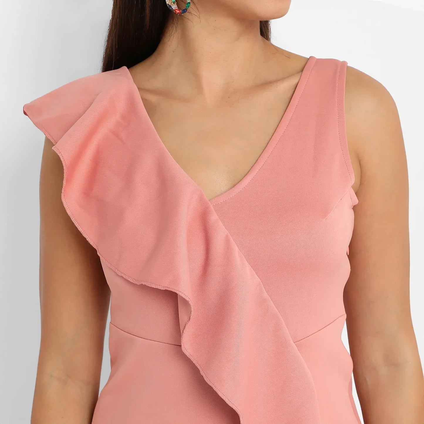 Asymmetrical Ruffle Dress