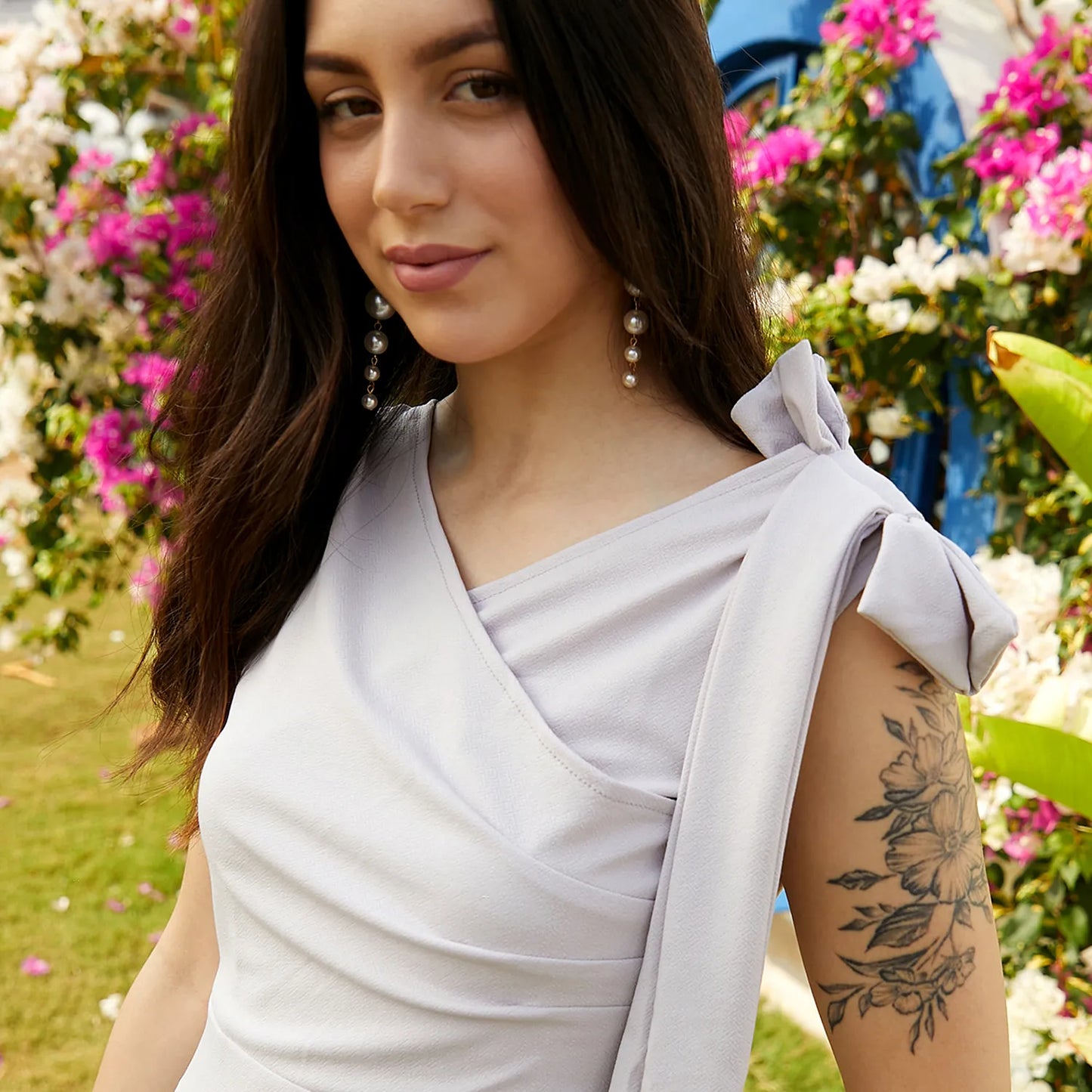 Midi Dress With Ribbon Detail
