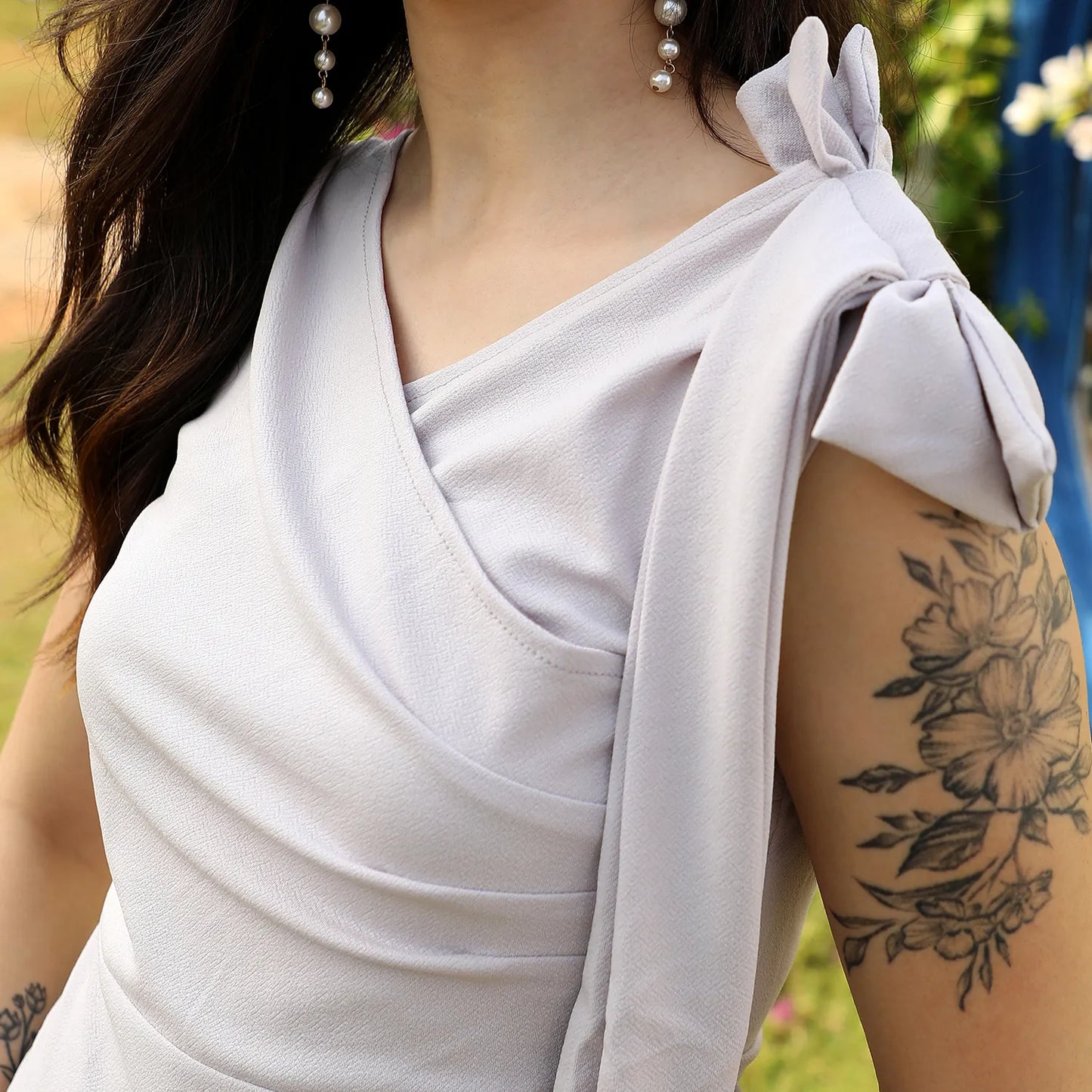 Midi Dress With Ribbon Detail