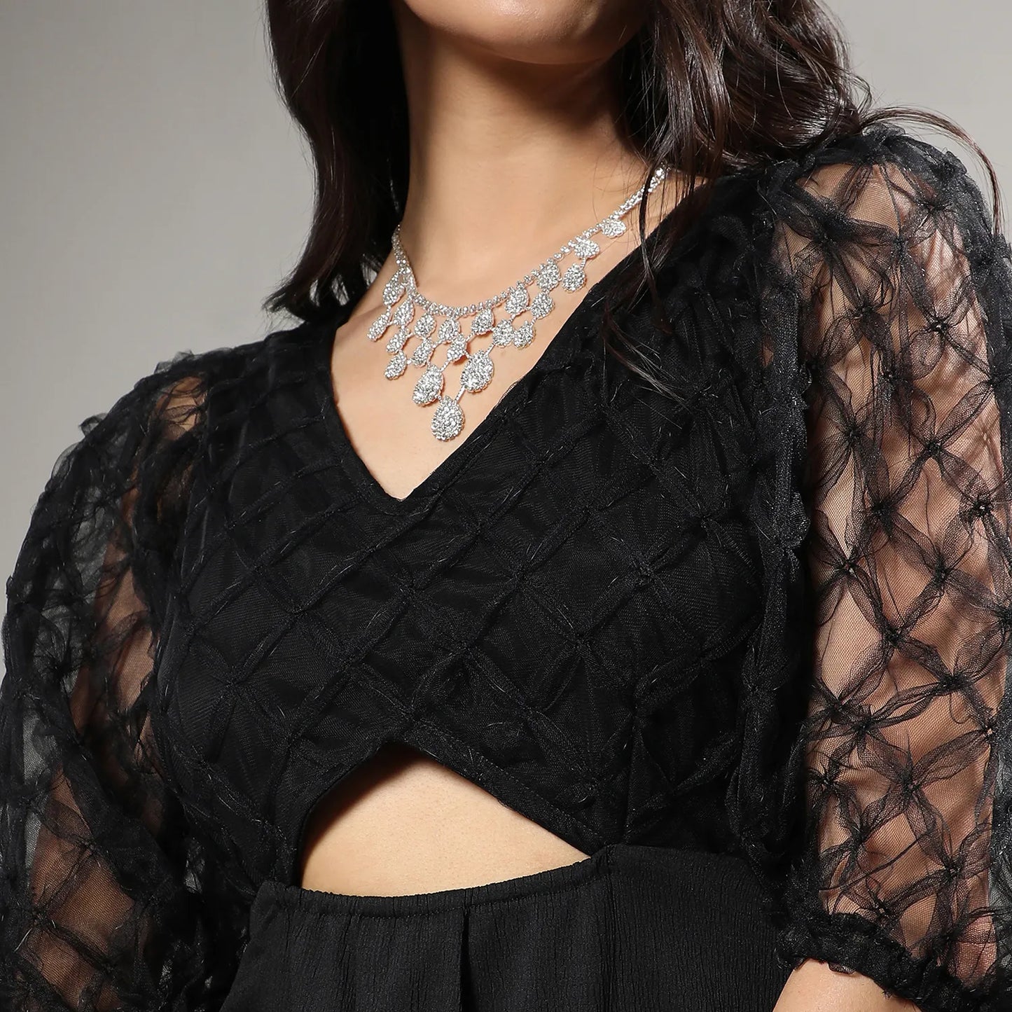 Sheer Cut-Out Dress