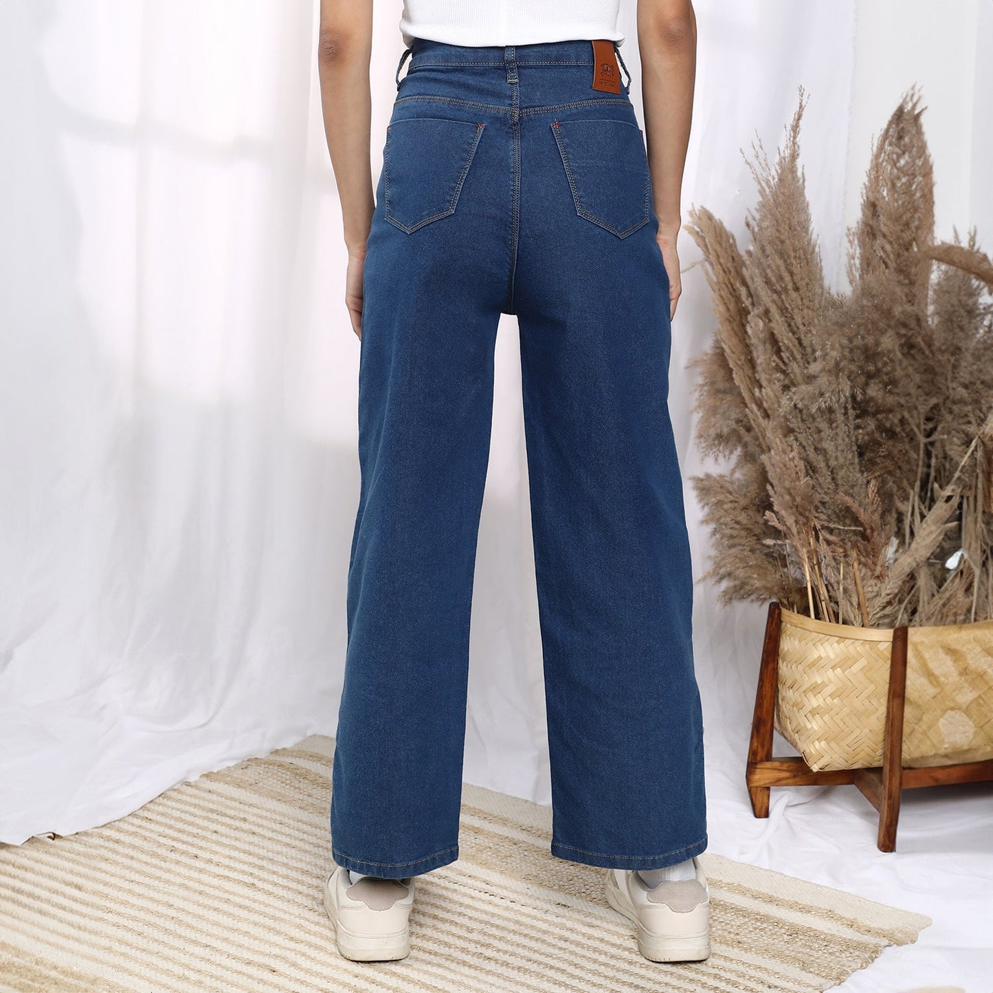 Mid-Rise Straight Denim Jeans