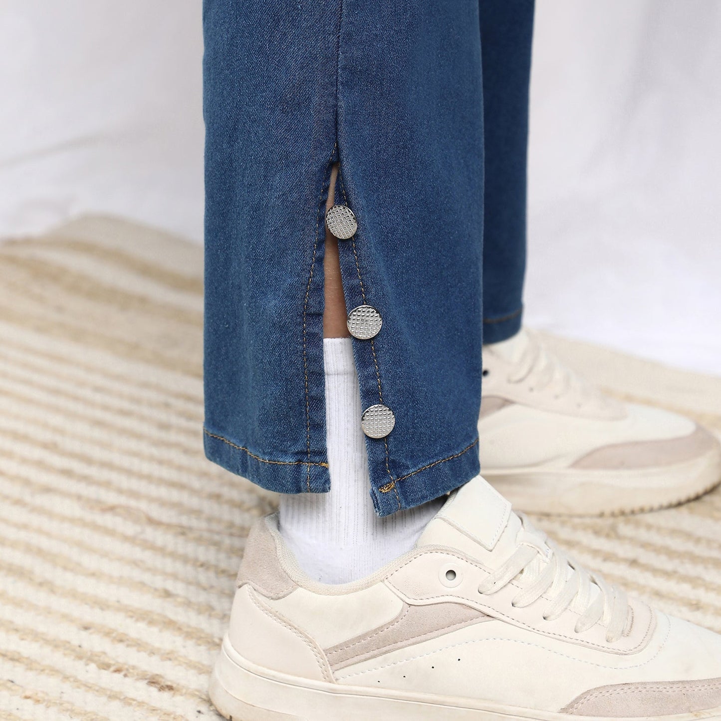 Mid-Rise Straight Denim Jeans