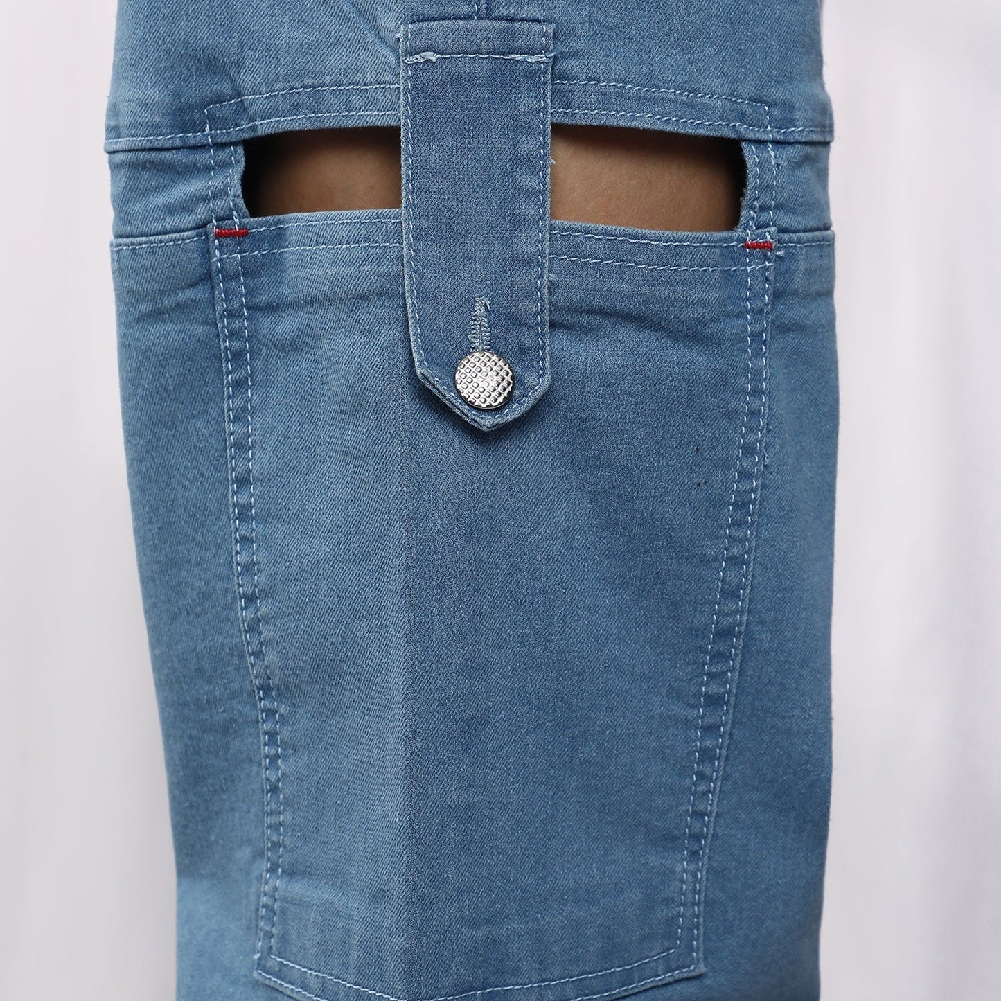Mid-Rise Cutout Denim Jeans