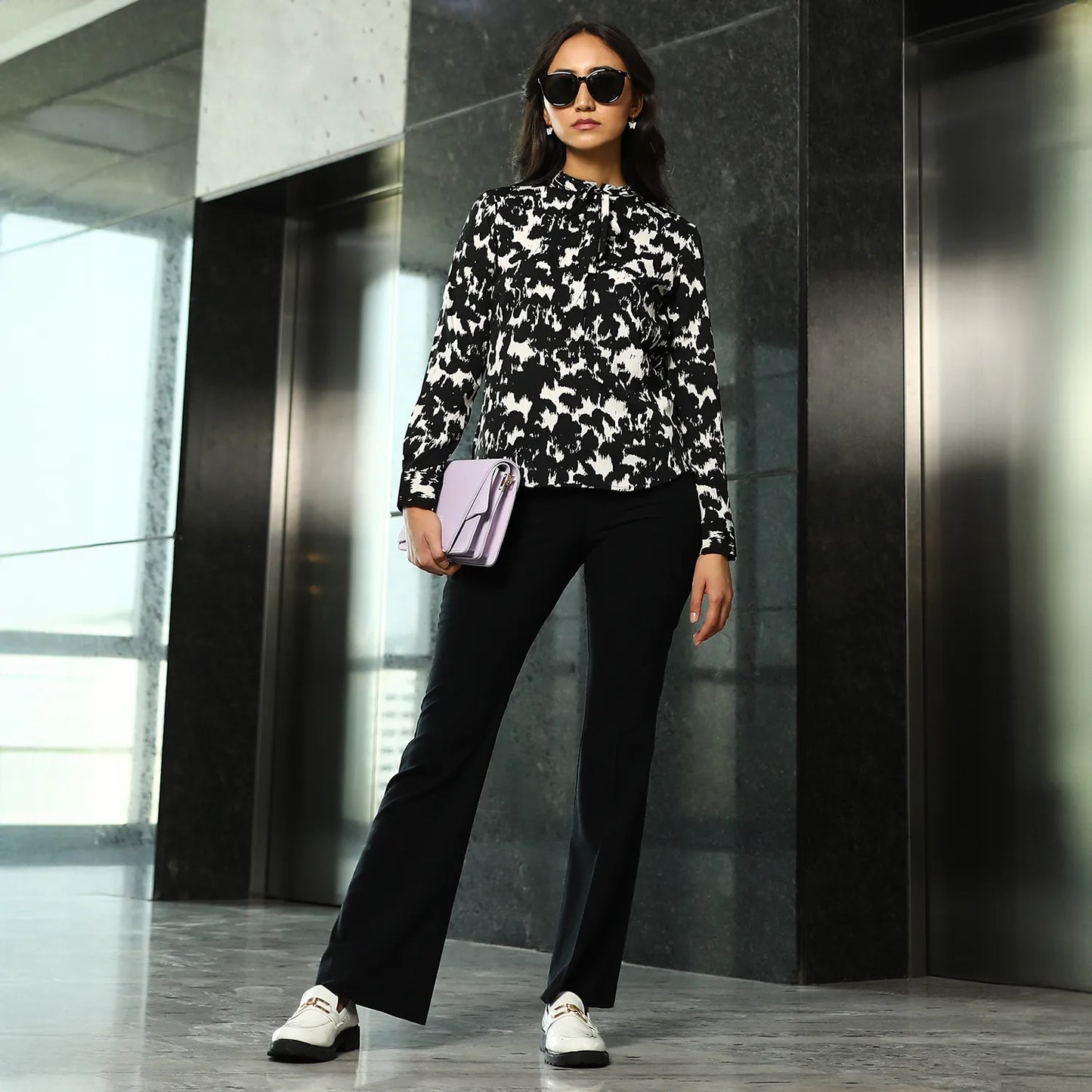 Abstract Tie-Up Top