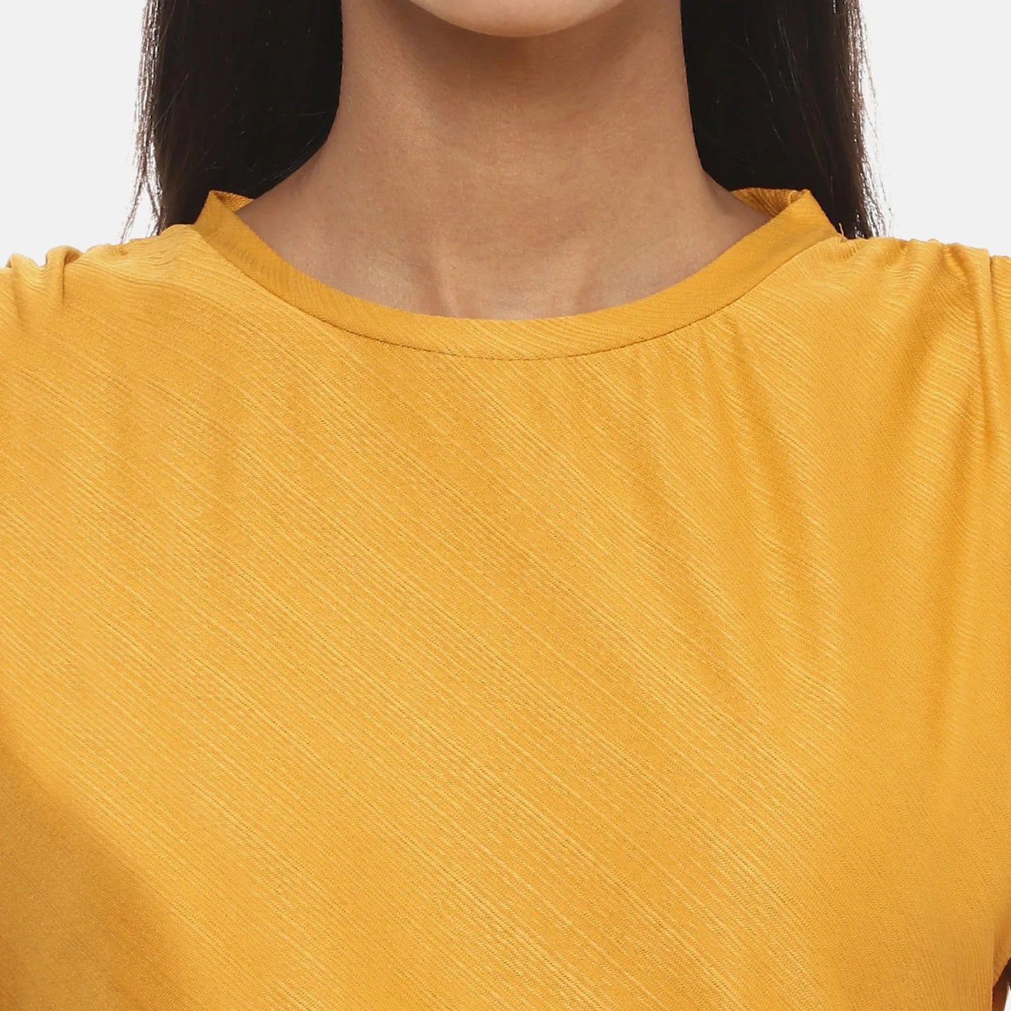 Ruche-Sleeved Top