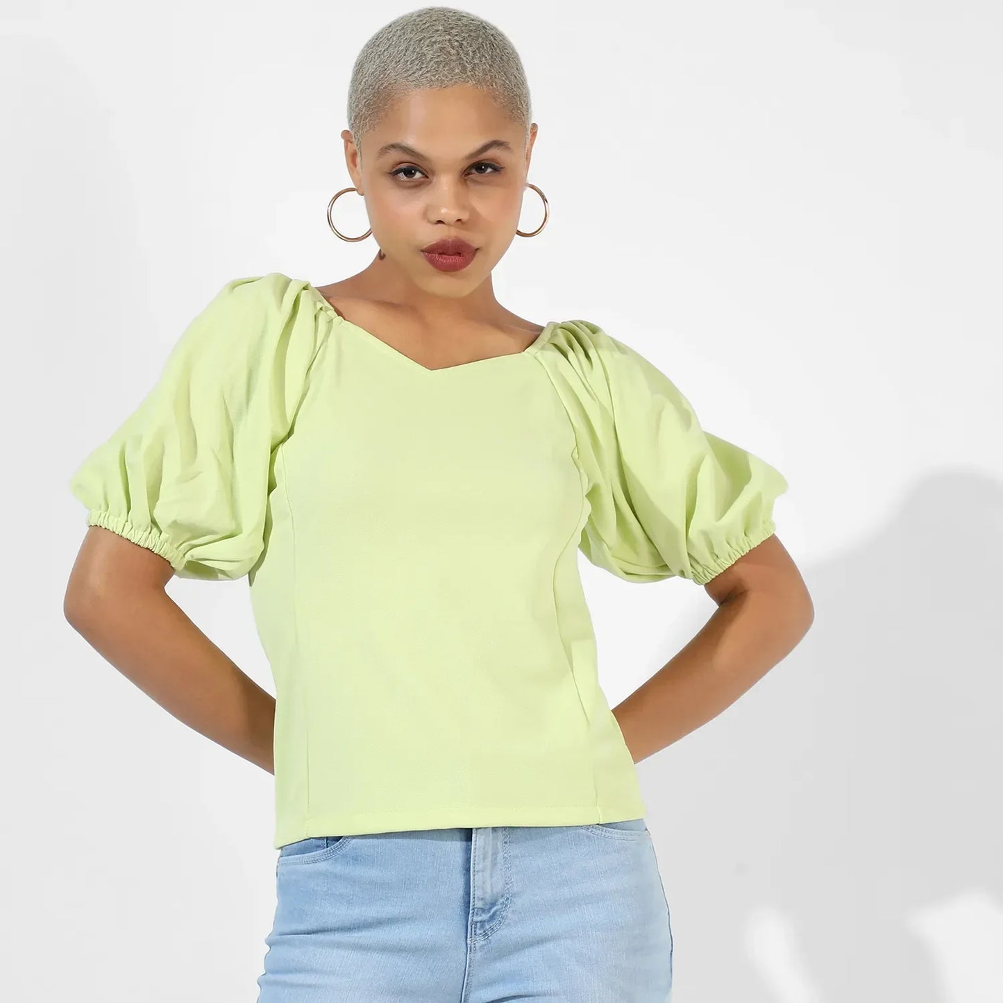Puff-Sleeved Top